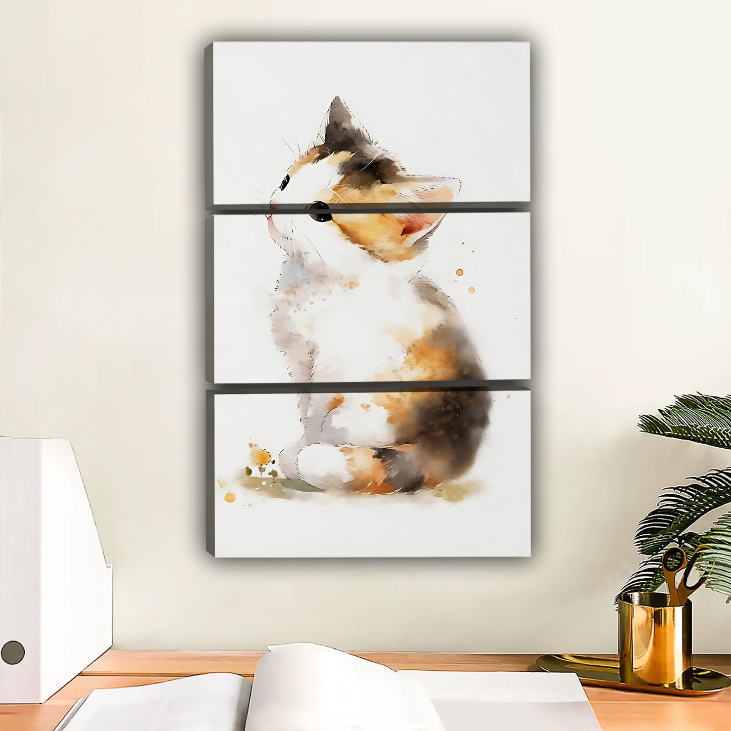 Funny Cat Art - Canvas Wall Art - Abstract Funny Living Room Decor| Liberty Signs #SZ183