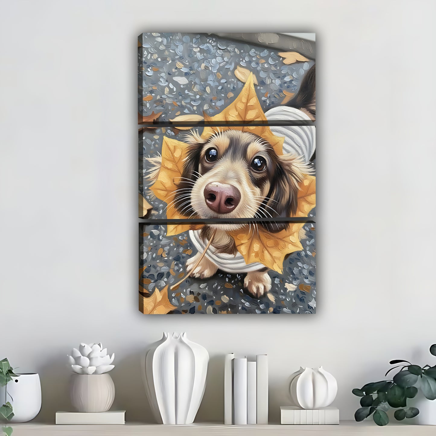 Funny Dog Art - Canvas Wall Art - Abstract Funny Living Room Decor| Liberty Signs #SZ344