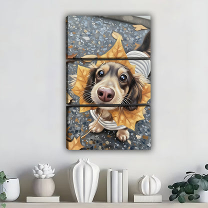 Funny Dog Art - Canvas Wall Art - Abstract Funny Living Room Decor| Liberty Signs #SZ344