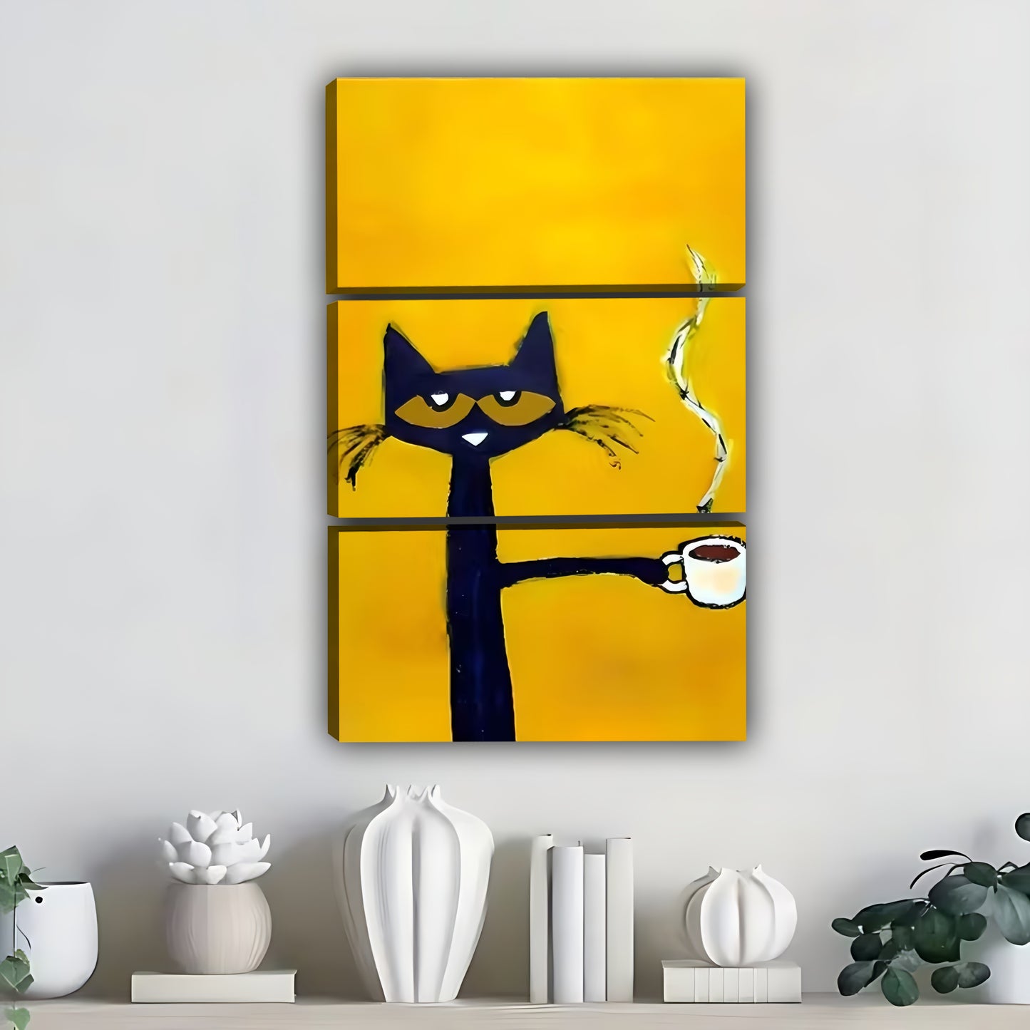 Funny Cat Art - Canvas Wall Art - Abstract Funny Living Room Decor| Liberty Signs #SZ329
