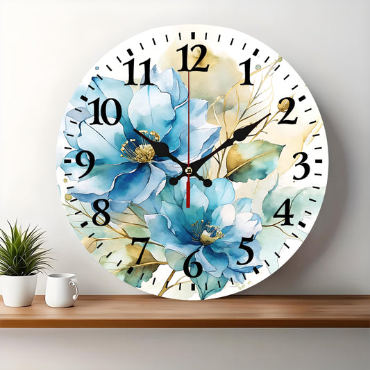 10x10 Decorative Wall Clock  – Ticking Wooden Wall Clock for Living Room or Hallway | Liberty Signs#S1029