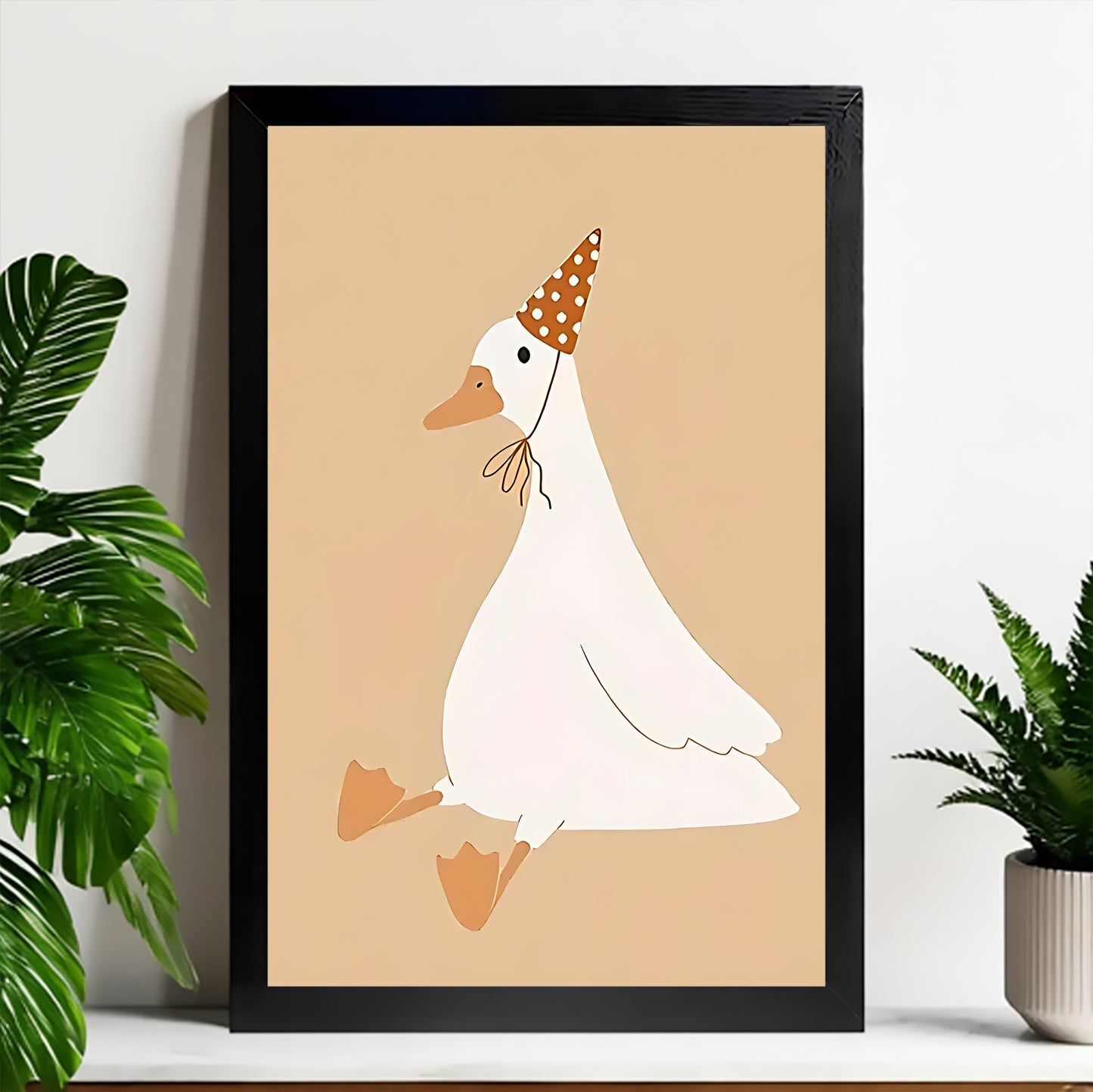 Neutral Abstract Framed Wall Art – Minimalist Line Art for Office or Studio | Liberty Signs#M3432