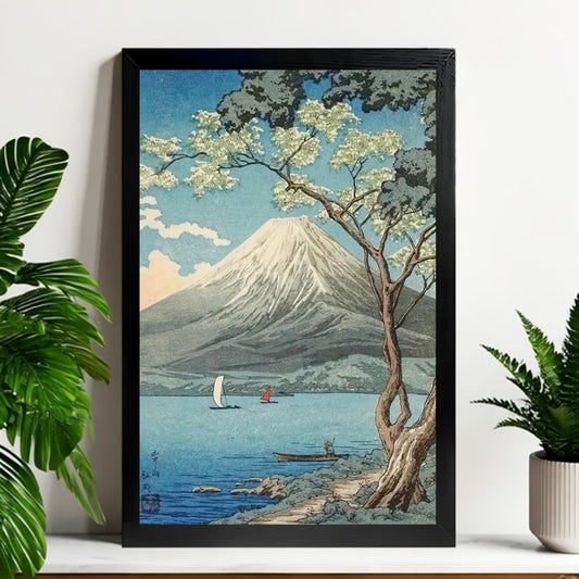 12x18 Beige Boho Framed Wall Art – Neutral Decorative Print for Bedroom or Gallery | Liberty Signs #M20057