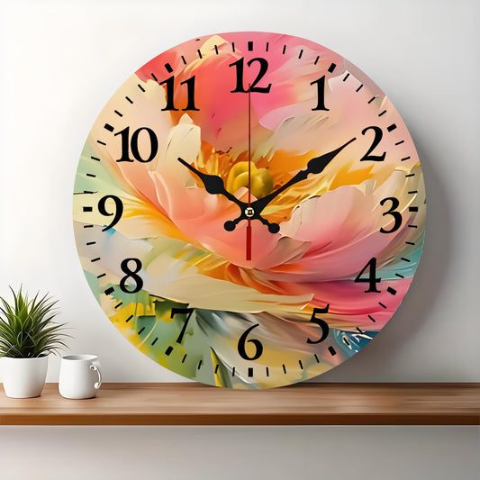 10x10 Decorative Wall Clock  – Ticking Wooden Wall Clock for Living Room or Hallway | Liberty Signs#S1021