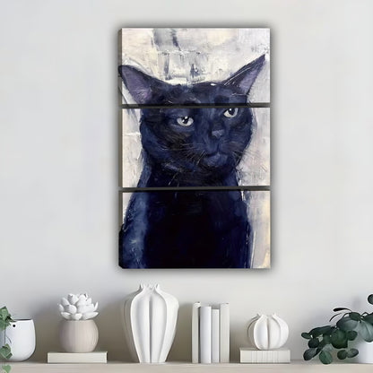 Funny Cat Art - Canvas Wall Art - Abstract Funny Living Room Decor| Liberty Signs #SZ333