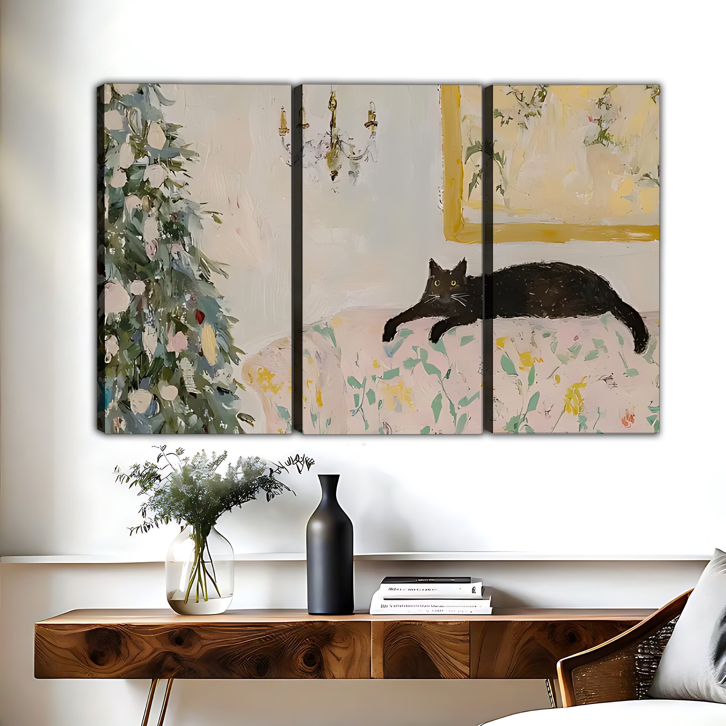 Funny Cat Art - Canvas Wall Art - Abstract Funny Living Room Decor| Liberty Signs #HZ073