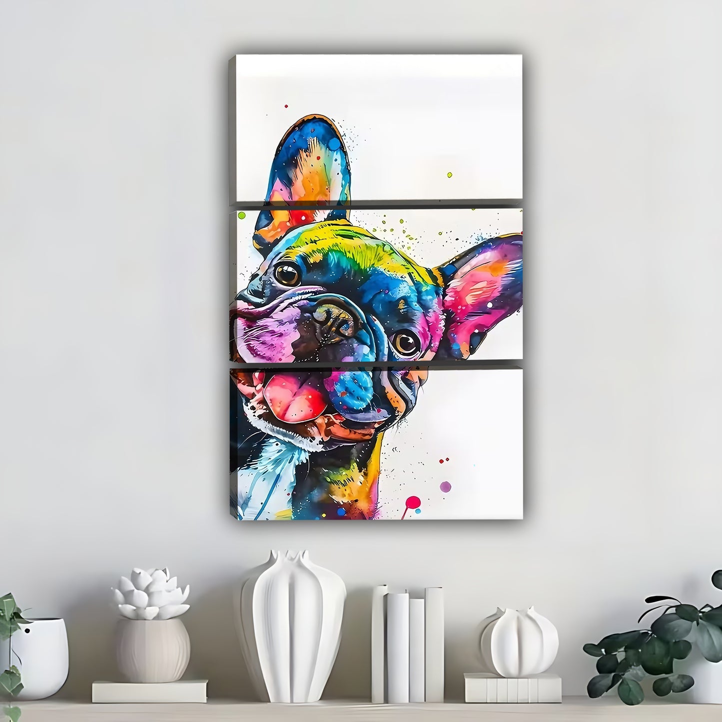 Funny Dog Art - Canvas Wall Art - Abstract Funny Living Room Decor| Liberty Signs #SZ305