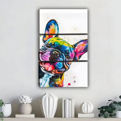 Funny Dog Art - Canvas Wall Art - Abstract Funny Living Room Decor| Liberty Signs #SZ305