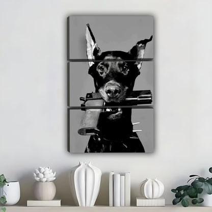 Funny Dog Art - Canvas Wall Art - Abstract Funny Living Room Decor| Liberty Signs #SZ336