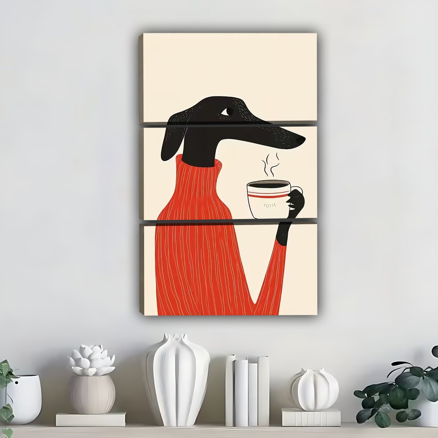 Funny Dog Art - Canvas Wall Art - Abstract Funny Living Room Decor| Liberty Signs #SZ310
