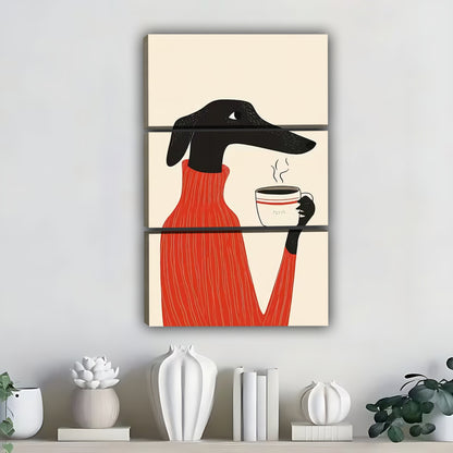 Funny Dog Art - Canvas Wall Art - Abstract Funny Living Room Decor| Liberty Signs #SZ310