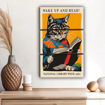 Funny Cat Art - Canvas Wall Art - Abstract Funny Living Room Decor| Liberty Signs #SZ142