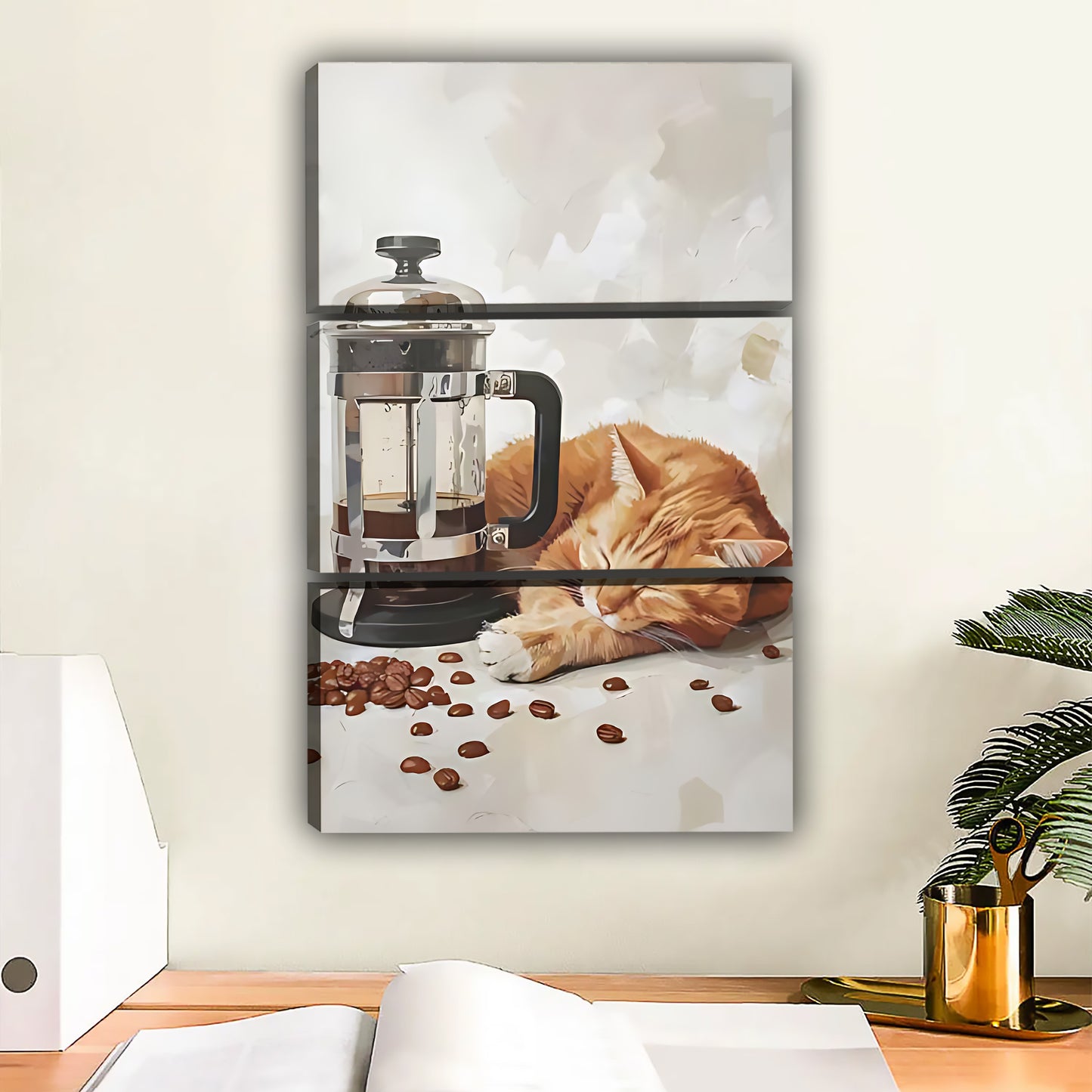 Funny Cat Art - Canvas Wall Art - Abstract Funny Living Room Decor| Liberty Signs #SZ182