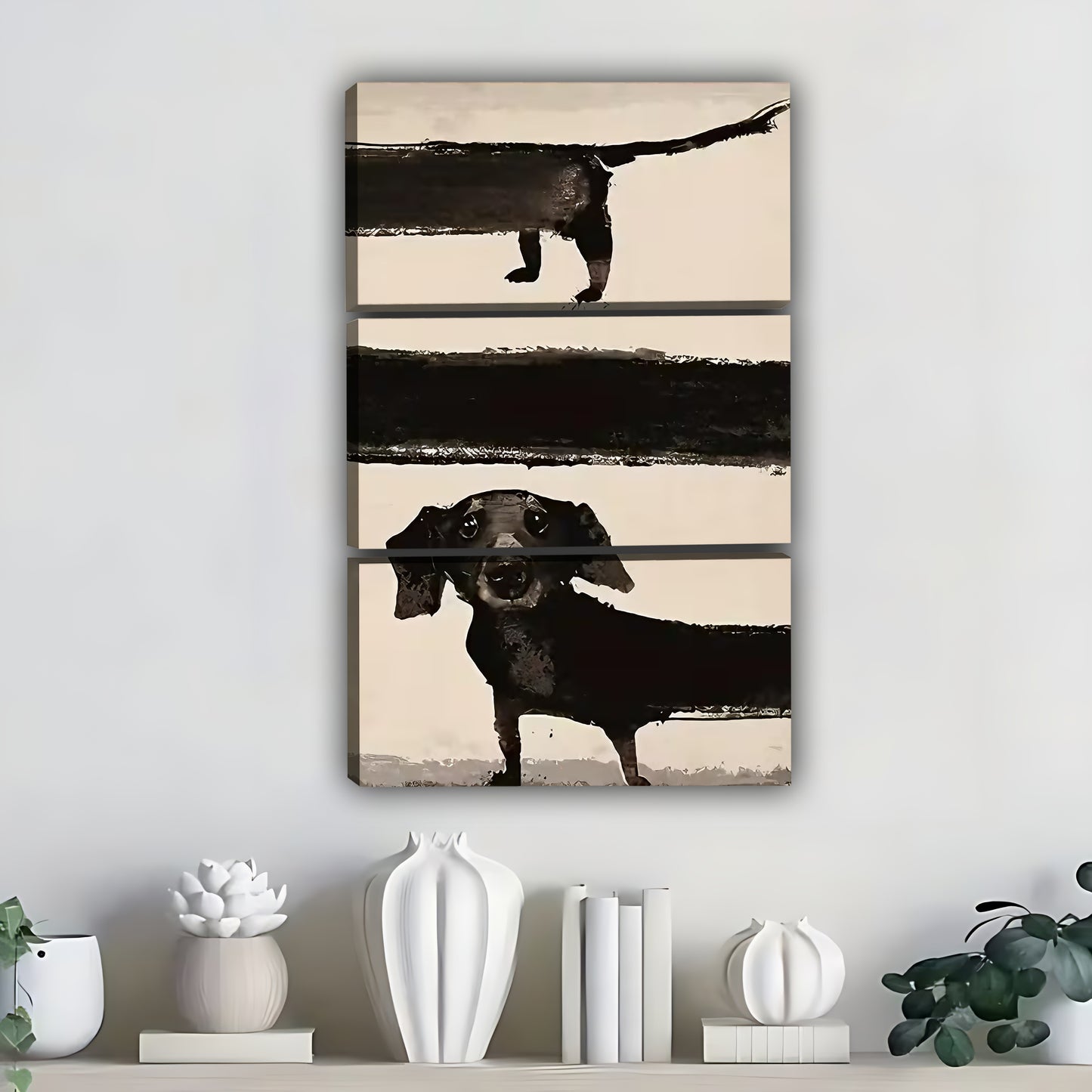 Funny Dog Art - Canvas Wall Art - Abstract Funny Living Room Decor| Liberty Signs #SZ304