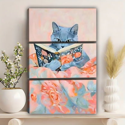 Funny Cat Art - Canvas Wall Art - Abstract Funny Living Room Decor| Liberty Signs #SZ254