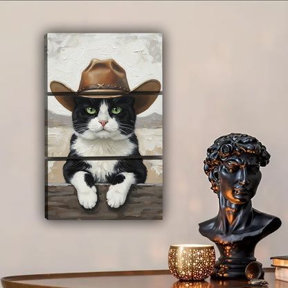 Funny Cat Art - Canvas Wall Art - Abstract Funny Living Room Decor| Liberty Signs #SZ221