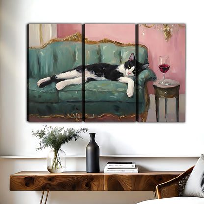 Funny Cat Art - Canvas Wall Art - Abstract Funny Living Room Decor| Liberty Signs #HZ053