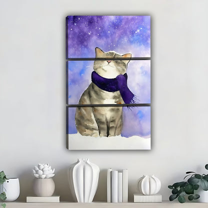 Funny Cat Art - Canvas Wall Art - Abstract Funny Living Room Decor| Liberty Signs #SZ265