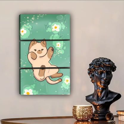 Funny Cat Art - Canvas Wall Art - Abstract Funny Living Room Decor| Liberty Signs #SZ154