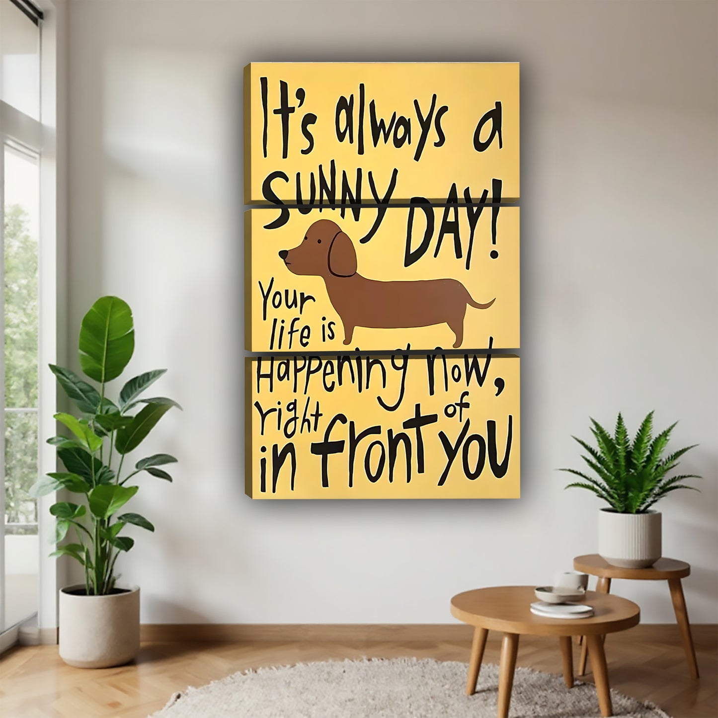 Funny Dog Art - Canvas Wall Art - Abstract Funny Living Room Decor| Liberty Signs #SZ099
