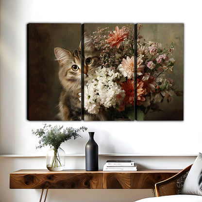 Funny Cat Art - Canvas Wall Art - Abstract Funny Living Room Decor| Liberty Signs #HZ091