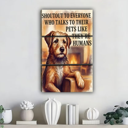 Funny Dog Art - Canvas Wall Art - Abstract Funny Living Room Decor| Liberty Signs #SZ338