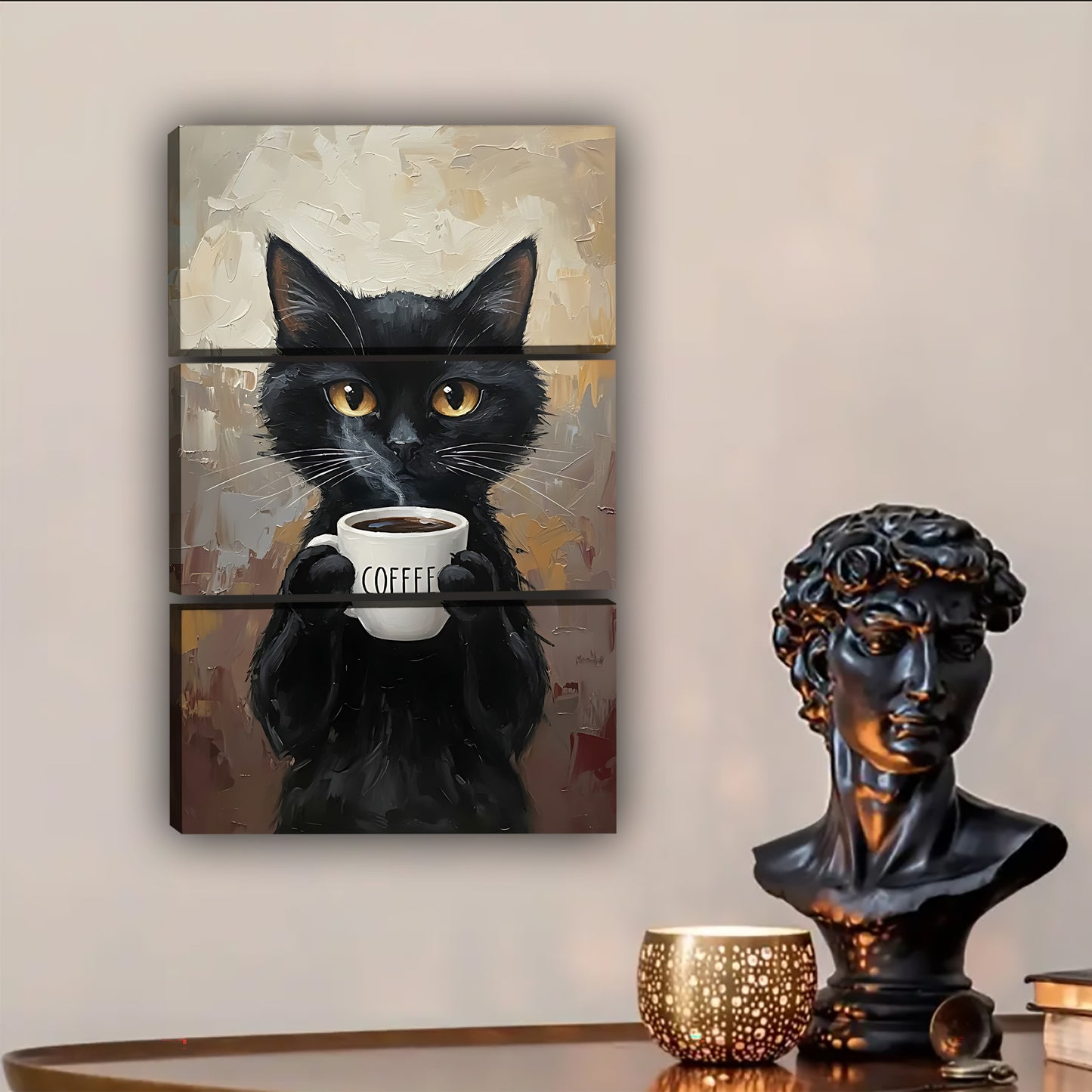 Funny Cat Art - Canvas Wall Art - Abstract Funny Living Room Decor| Liberty Signs #SZ220