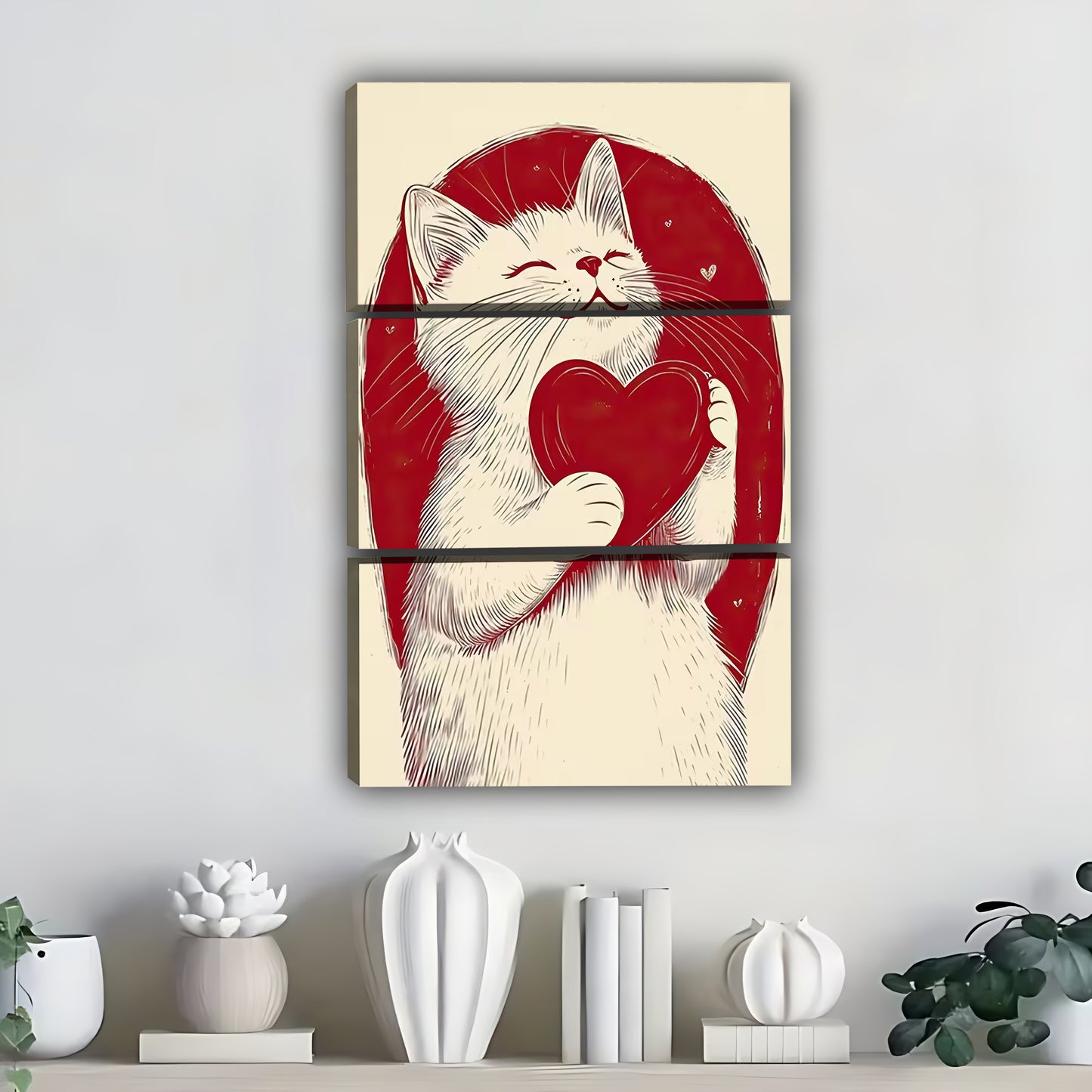 Funny Cat Art - Canvas Wall Art - Abstract Funny Living Room Decor| Liberty Signs #SZ330