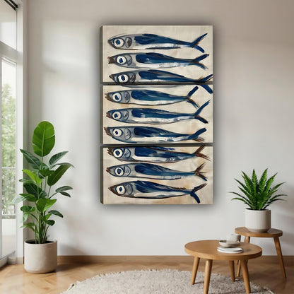 Funny Fish Art - Canvas Wall Art - Abstract Funny Living Room Decor| Liberty Signs #SZ100