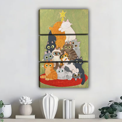 Funny Cat Art - Canvas Wall Art - Abstract Funny Living Room Decor| Liberty Signs #SZ317