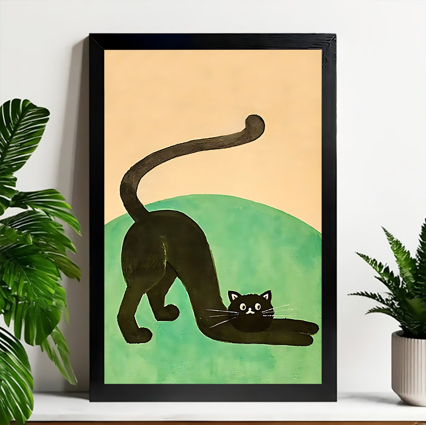 Neutral Abstract Framed Wall Art – Minimalist Line Art for Office or Studio | Liberty Signs#M3469