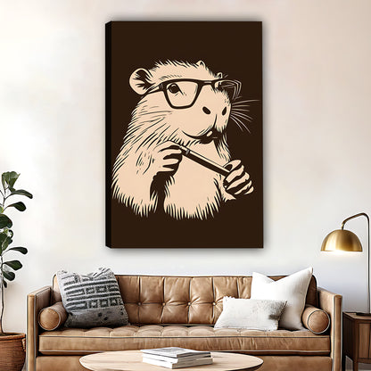 Funny Puppy Art - Canvas Wall Art - Abstract Funny Living Room Decor| Liberty Signs #SZ021