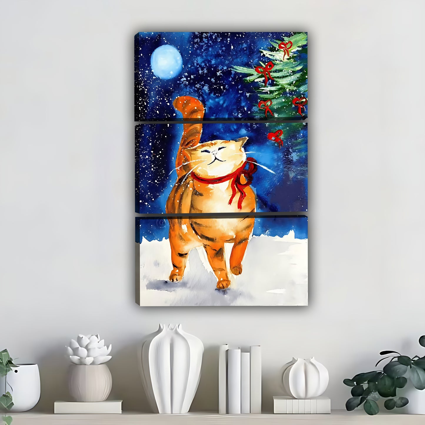 Funny Cat Art - Canvas Wall Art - Abstract Funny Living Room Decor| Liberty Signs #SZ266