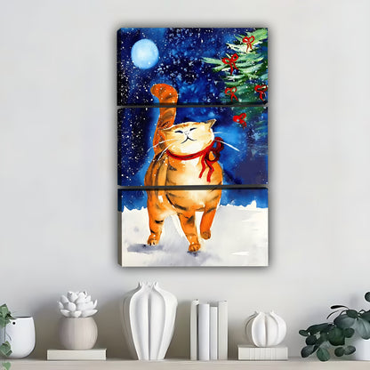 Funny Cat Art - Canvas Wall Art - Abstract Funny Living Room Decor| Liberty Signs #SZ266