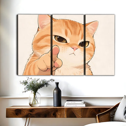 Funny Cat Art - Canvas Wall Art - Abstract Funny Living Room Decor| Liberty Signs #HZ041