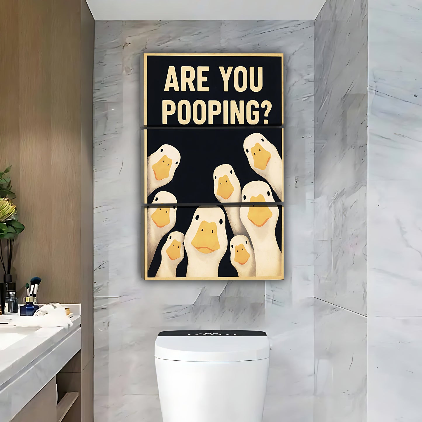 Funny Duck Art - Canvas Wall Art - Abstract Funny Living Room Decor| Liberty Signs #SZ186