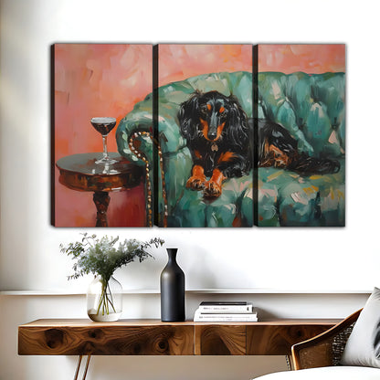 Funny Dog Art - Canvas Wall Art - Abstract Funny Living Room Decor| Liberty Signs #HZ092