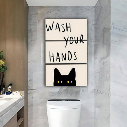 Funny Cat Art - Canvas Wall Art - Abstract Funny Living Room Decor| Liberty Signs #SZ248