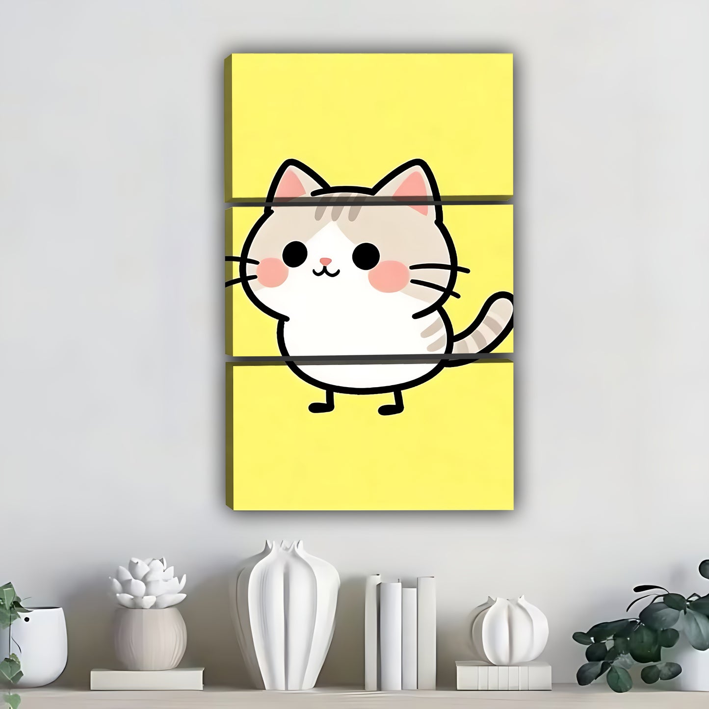 Funny Cat Art - Canvas Wall Art - Abstract Funny Living Room Decor| Liberty Signs #SZ321