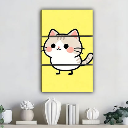 Funny Cat Art - Canvas Wall Art - Abstract Funny Living Room Decor| Liberty Signs #SZ321