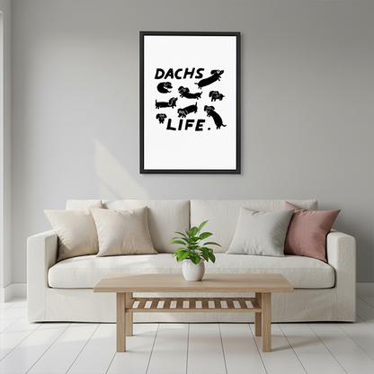 Dachs Life Dachshund Framed Wall Art Print l2158