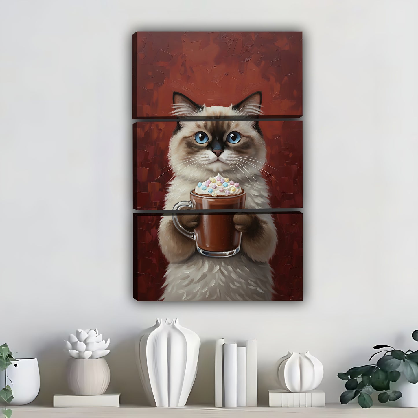 Funny Cat Art - Canvas Wall Art - Abstract Funny Living Room Decor| Liberty Signs #SZ287