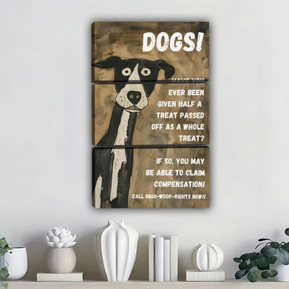 Funny Dog Art - Canvas Wall Art - Abstract Funny Living Room Decor| Liberty Signs #SZ337