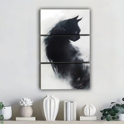 Funny Cat Art - Canvas Wall Art - Abstract Funny Living Room Decor| Liberty Signs #SZ335