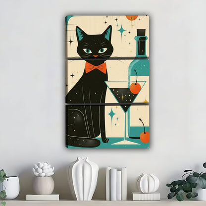 Funny Cat Art - Canvas Wall Art - Abstract Funny Living Room Decor| Liberty Signs #SZ332
