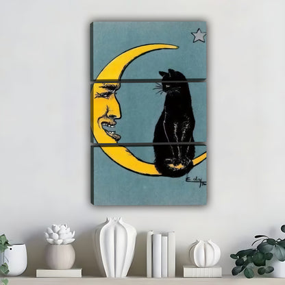 Funny Cat Art - Canvas Wall Art - Abstract Funny Living Room Decor| Liberty Signs #SZ327