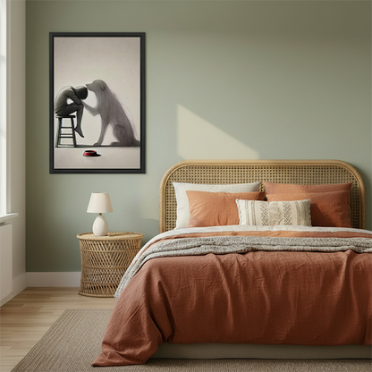 Emotional Dog Loyalty Minimalist Canvas Wall Art Print l2508