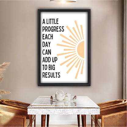 "A Little Progress Each Day" Motivational Art Print | Boho Inspirational Wall Decor|Liberty Signs #L484