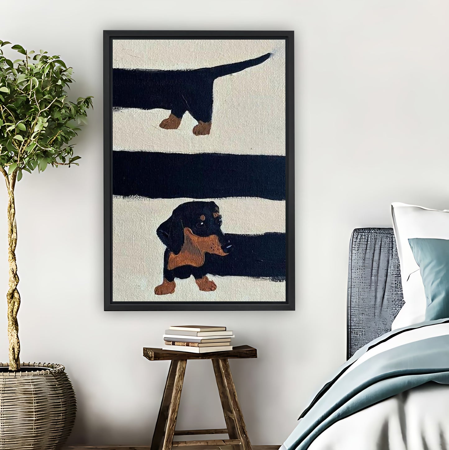 Dachshund Silhouette Metal Sign – Minimalist Dog Wall Art| Liberty Signs #L1501