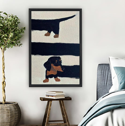 Dachshund Silhouette Metal Sign – Minimalist Dog Wall Art| Liberty Signs #L1501